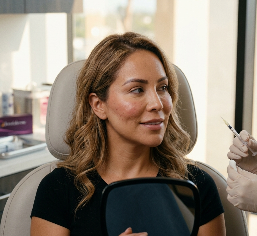 Dr. Tünde Tarjányi performing doctor-led cheek enhancement at Emerald Aesthetic Clinic